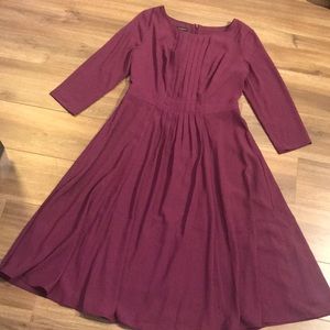 NWT Talbots Purple Pleated Dress